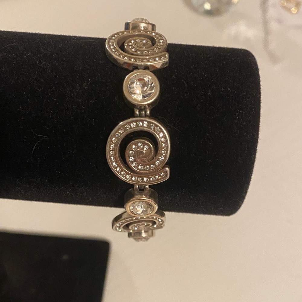 BRIGHTON Elegant Silver Swirl Bracelet